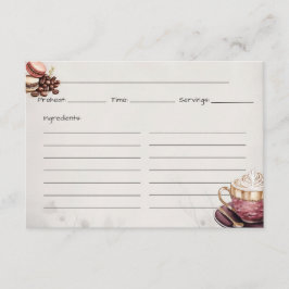 Café Crémeux Basiskarte Begleitkarte