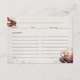 Café Crémeux Basiskarte Begleitkarte