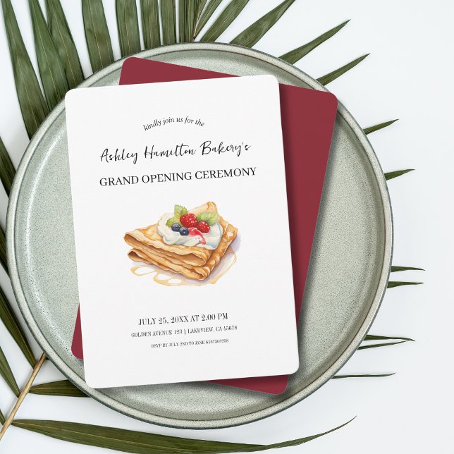 Cafe Crepes Grand Opening Einladung (Von Creator hochgeladen)