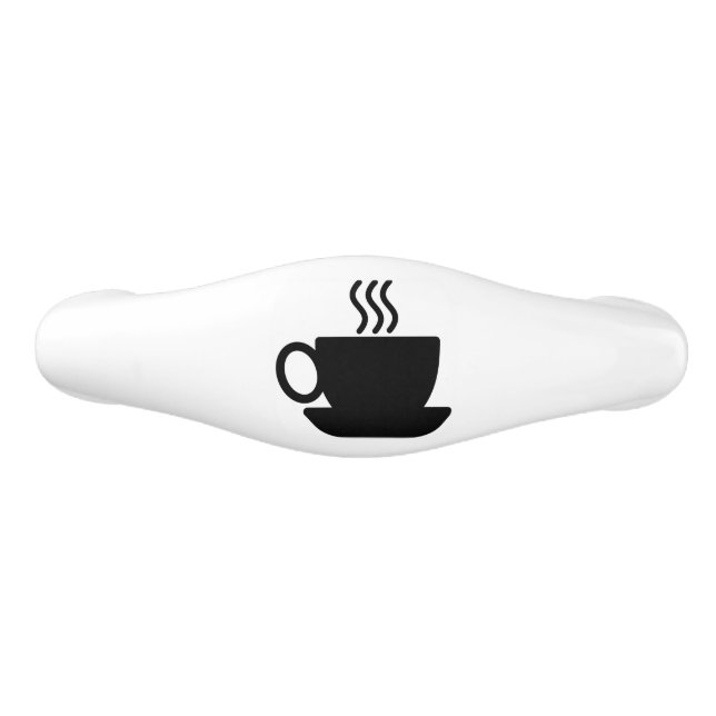 Café-Cup-Symbol Keramik Schubladengriff (Vorderseite)