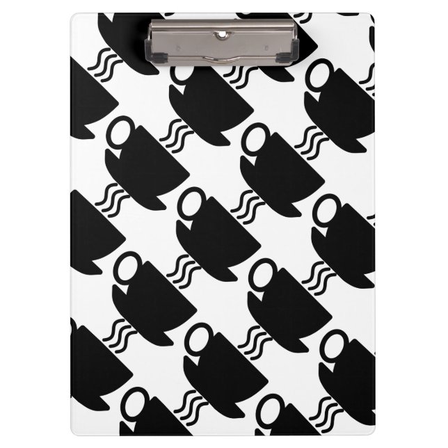 Café-Cup-Symbol Klemmbrett (Vorderseite)