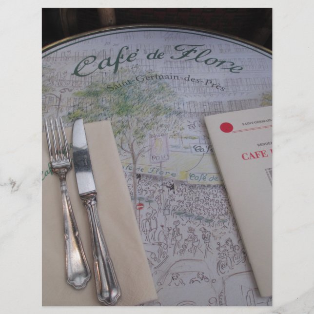 Café de Flore, Paris, Frankreich - Place Setting,  (Vorderseite)