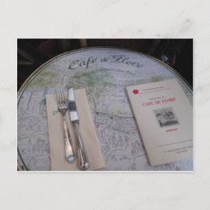 Café de Flore, Paris, Frankreich - Place Setting, Postkarte