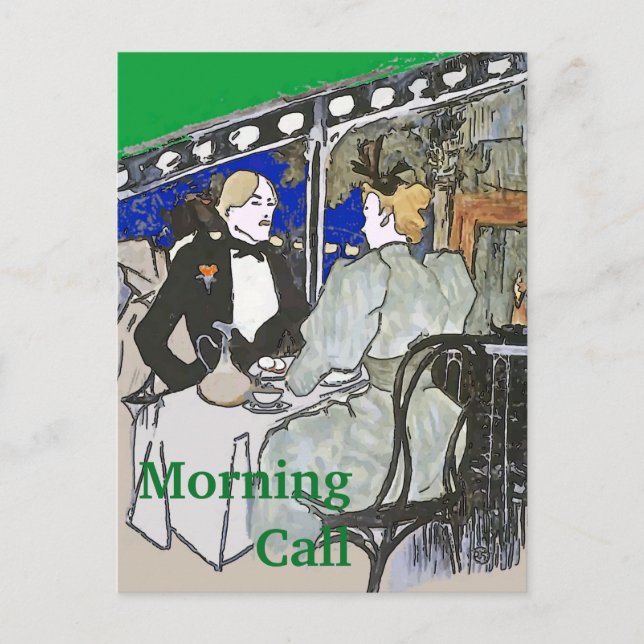 Café Du Monde Vintage Art Postkarte (Vorderseite)