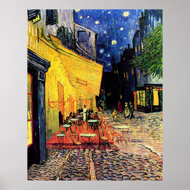 Café é Terrasse Night Vincent Van Gogh Poster (Vorne)