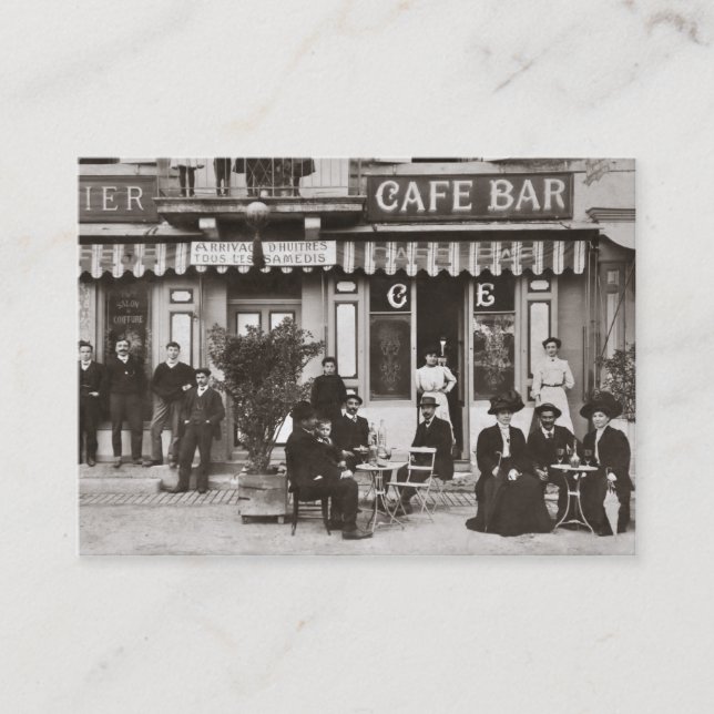 Café-Geschäftskarte des Caterings Vintage Visitenkarte (Vorderseite)