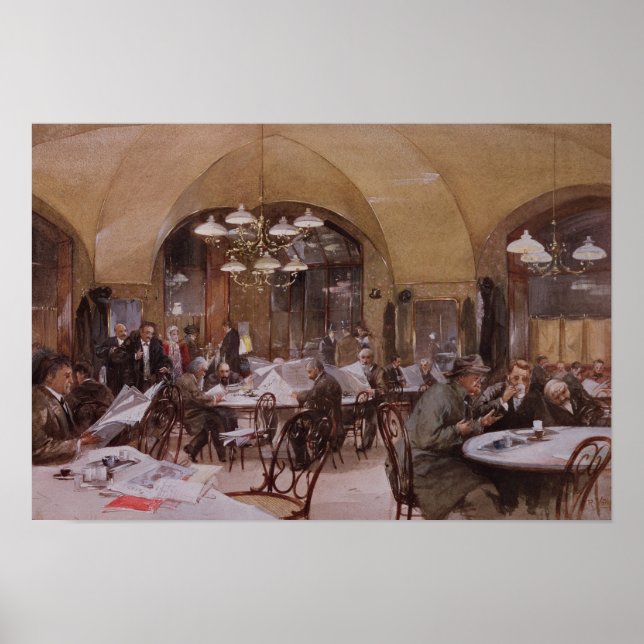 Cafe Griensteidl, Vienna, 1890 Poster (Vorne)