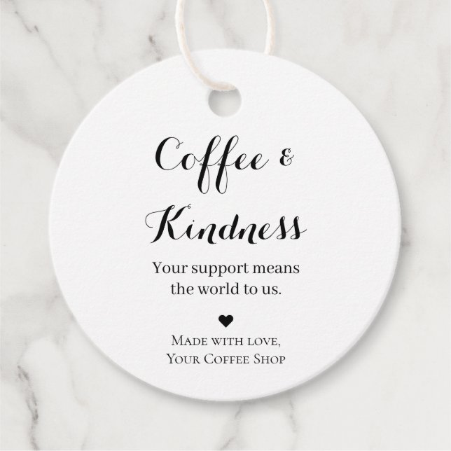 Café-&-Güte-Runde-Café-Geschenkkarte Geschenkanhänger (Vorderseite)