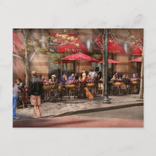 Cafe - Hoboken, NJ - Cafe Trinity Postkarte (Vorderseite)