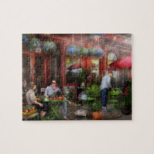 Cafe - Hoboken, NJ - Ein Tag draußen Puzzle