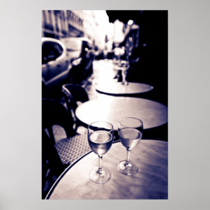 Café im Freien, Paris, Frankreich Poster