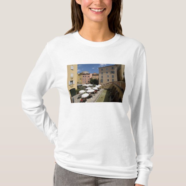 Café im Freien, Place de l'Eveche, Grasse, T-Shirt (Vorderseite)