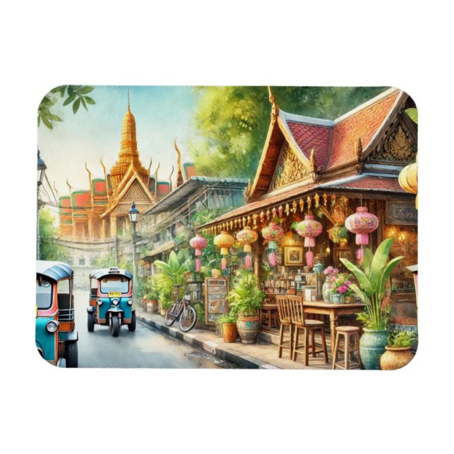 Café in Bangkok Thailand Grand Palace Magnet (Horizontal)
