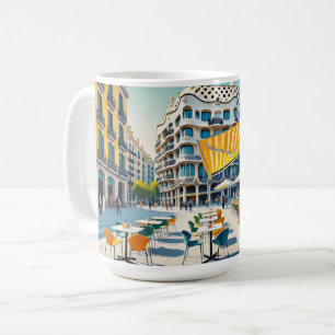 Café in Barcelona Spanien Kaffeetasse