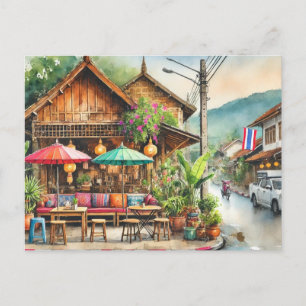Café in Chiang Mai Postkarte