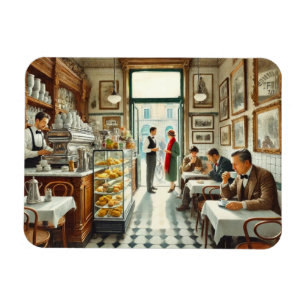 Café in der Tasse Rom Magnet