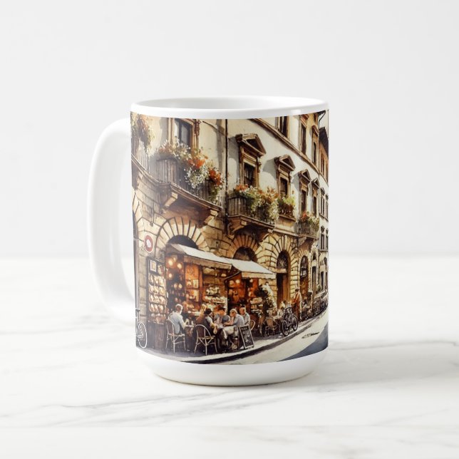 Café in Florenz Italien Kaffeetasse (Vorderseite Links)