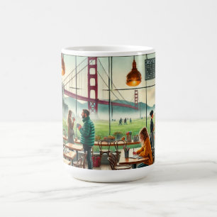 Café in Foggy San Francisco Kaffeetasse