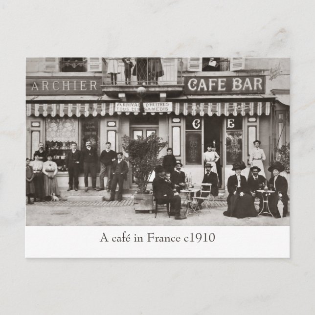 Café in Frankreich Postkarte (Vorderseite)