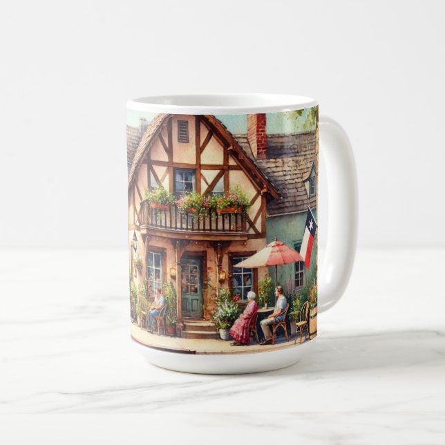 Café in Fredericksburg Texas Kaffeetasse (VorderseiteRechts)