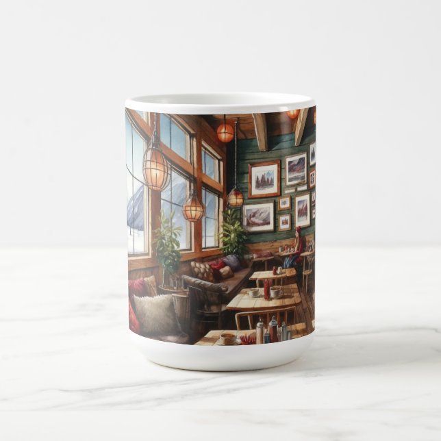 Café in Juneau Alaska Kaffeetasse (Mittel)