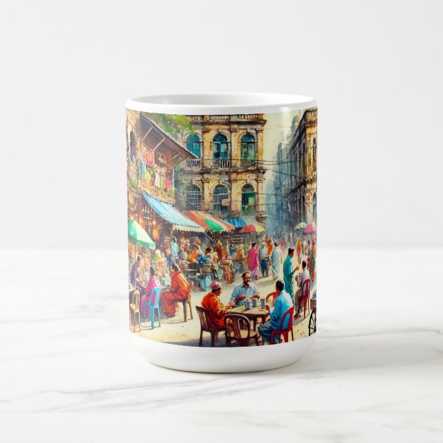 Café in Kalkutta Indien Kaffeetasse (Mittel)