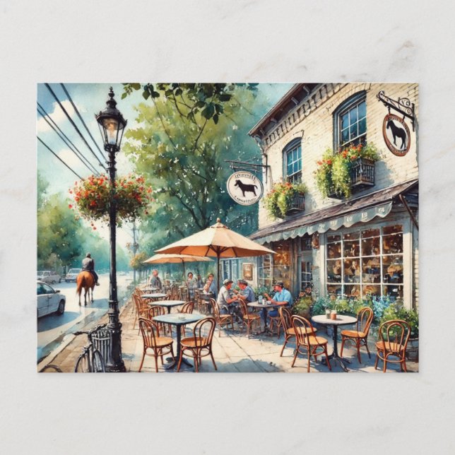 Café in Lexington Kentucky Postkarte (Vorderseite)