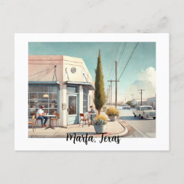 Cafe in Marfa Texas Postkarte