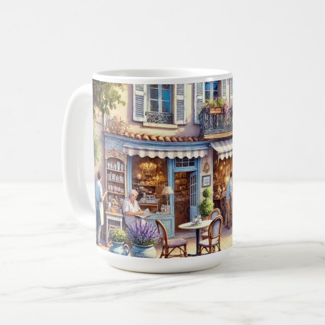 Café in Marseille Frankreich Kaffeetasse (Vorderseite Links)
