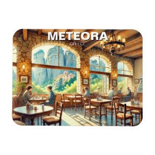Café in Meteora Griechenland Reisen Landschaft Magnet