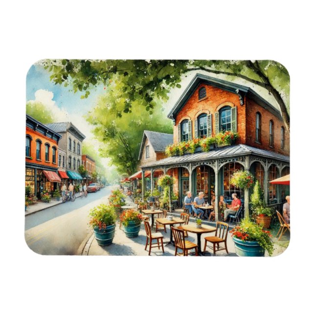 Café in Nashville Indiana Magnet (Horizontal)