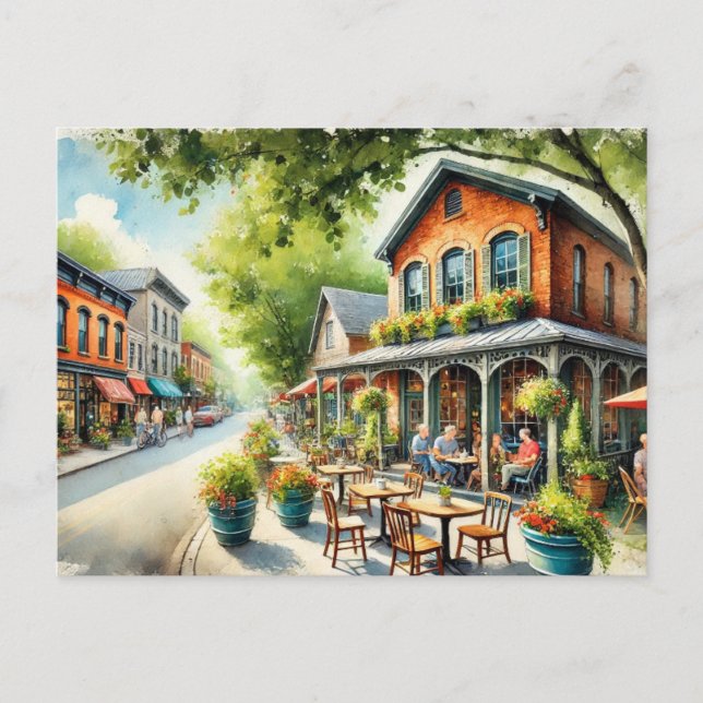 Café in Nashville Indiana Postkarte (Vorderseite)