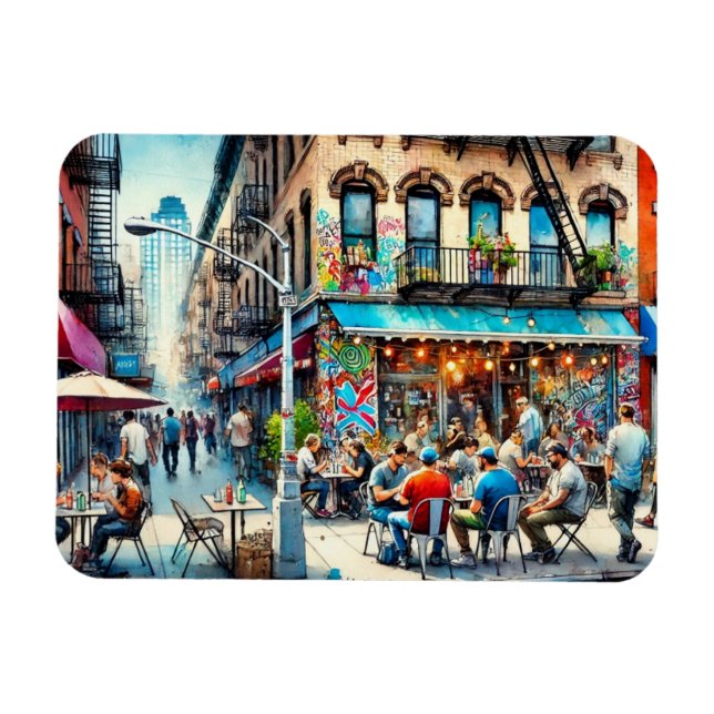 Café in New York Bronx Magnet (Horizontal)