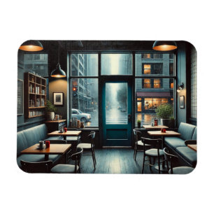 Café in Rainy Seattle Magnet