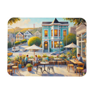 Café in San Francisco Golden Gate Bridge Magnet