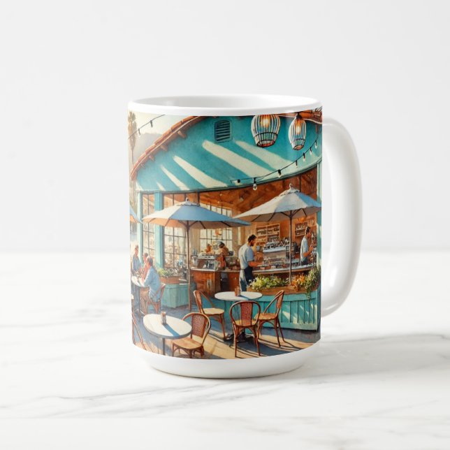 Café in Santa Barbara Kaffeetasse (VorderseiteRechts)