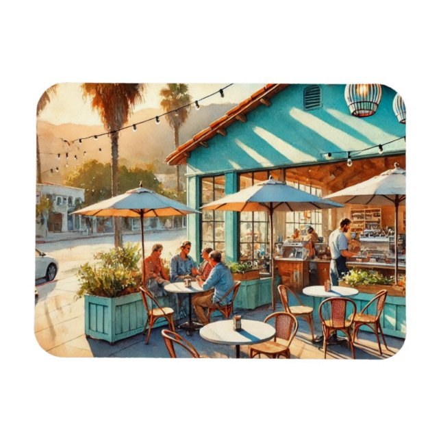 Café in Santa Barbara Magnet (Horizontal)