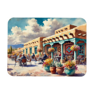 Café in Santa Fe New Mexico Magnet
