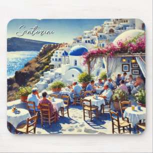 Café in Santorin Mousepad