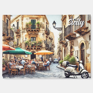 Café in Sizilien Italien Magnet