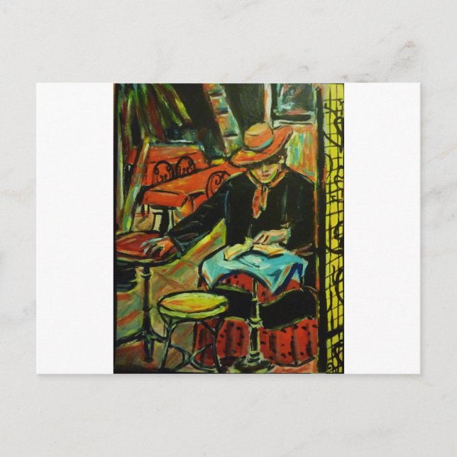 Café in Südfrankreich Postkarte (Vorderseite)