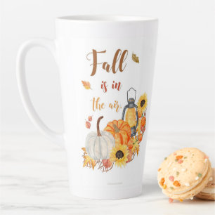 Café Latte Naranja y Red de moda dan gracias y ca Milchtasse