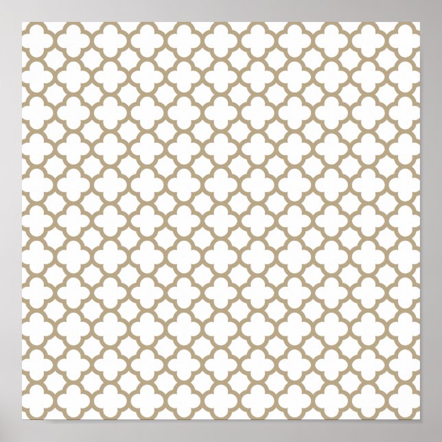 Cafe Latte Quatrefoil Poster (Vorne)
