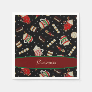 Café Latte Weihnachtskaffee-Serviette Serviette
