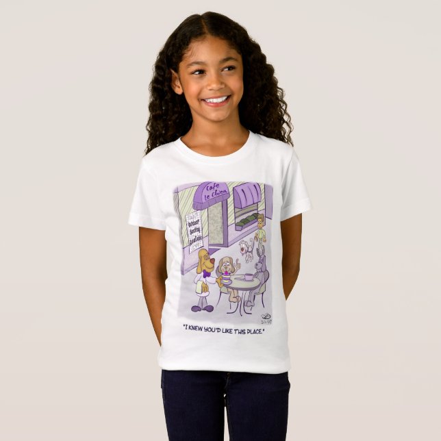 Café Le Chien Girls T - Shirt (Vorne ganz)