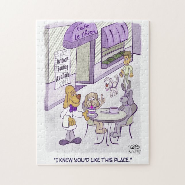 Cafe Le Chien Puzzle (Vertikal)
