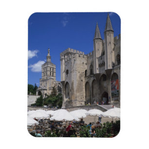 Café, Le Palais des Papes, Avignon, Vaucluse, Magnet