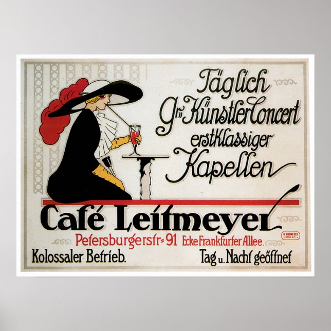 Cafe Leitmeyer Vintages Café Drink Poster (Vorne)