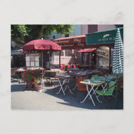 Café Life in Frankreich Postkarte