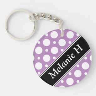 Café Lila Assorted Polka Dot Acrylic Schlüsselanhä Schlüsselanhänger